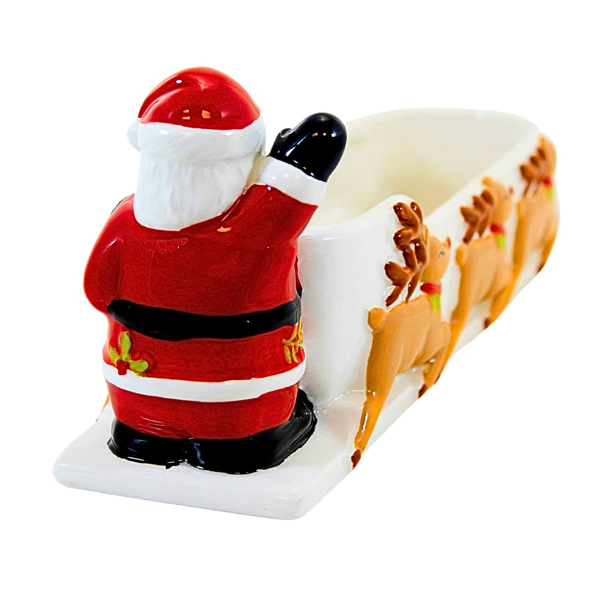 Tag Merry Santa Sleigh Dish - - SBKGifts.com