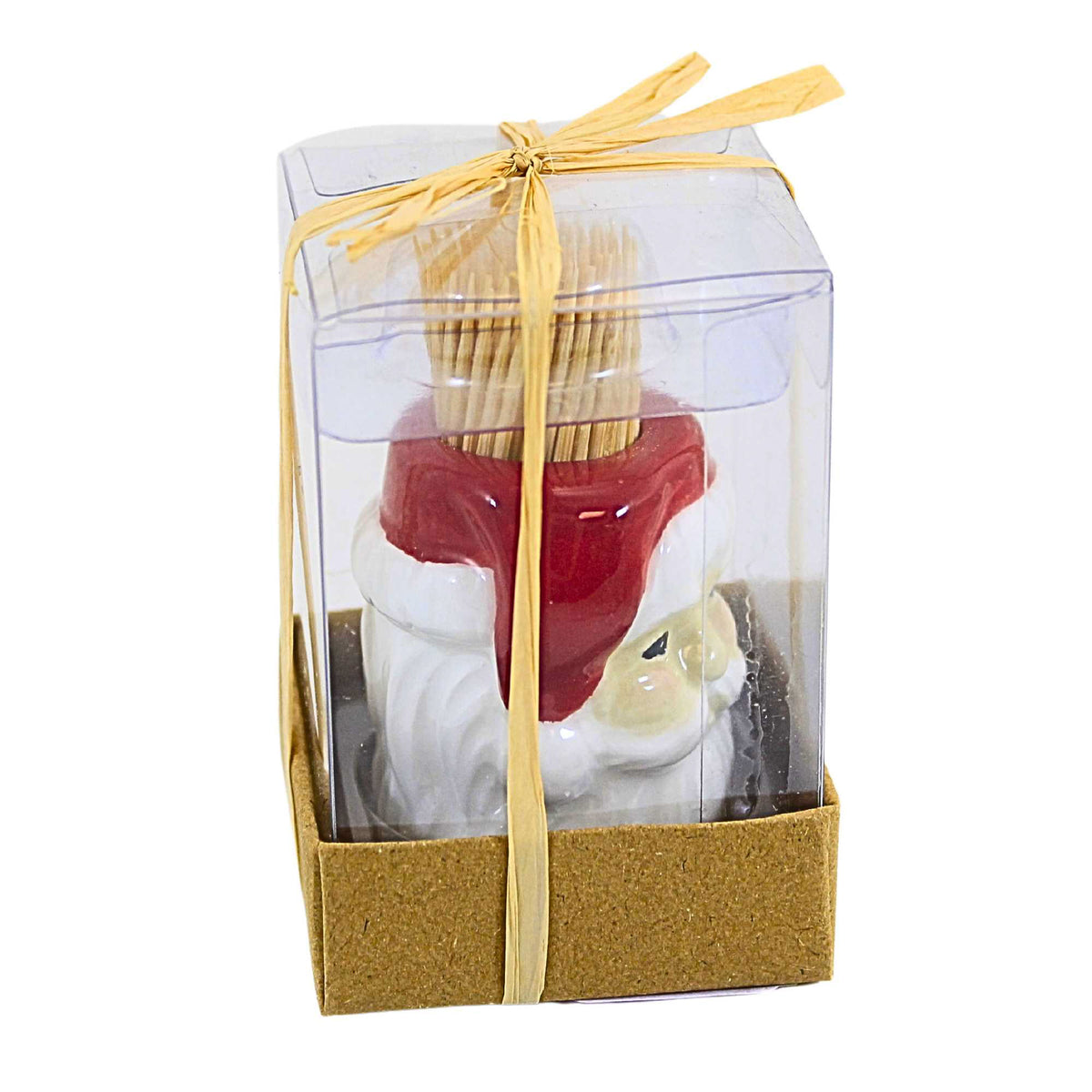 Tag Vintage-Looking Santa Toothpick Holder - - SBKGifts.com