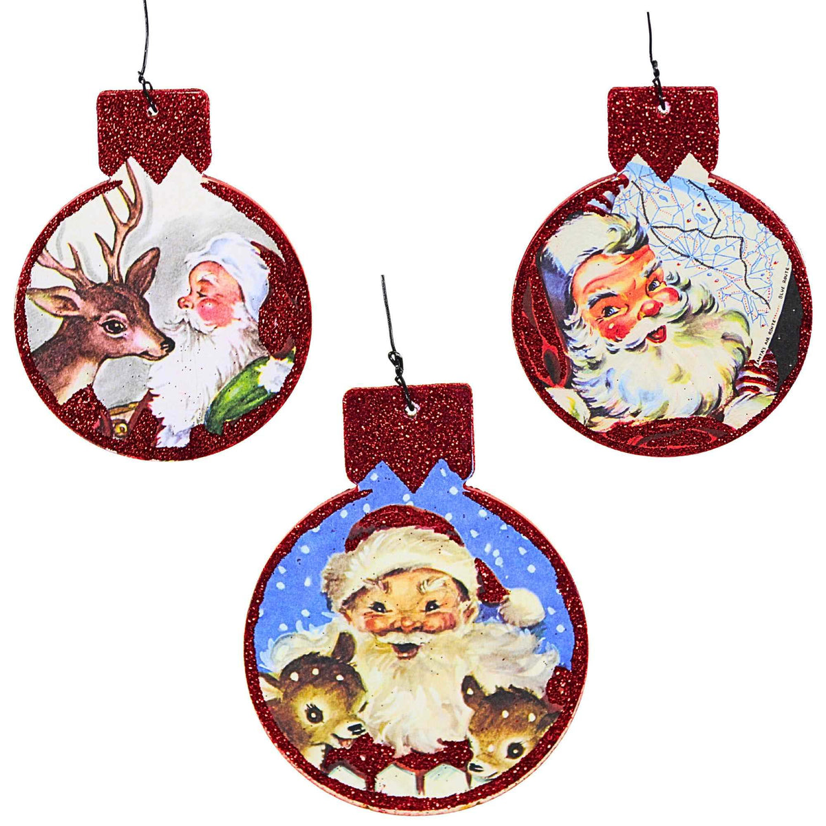 (62563) Santa Ornament Set