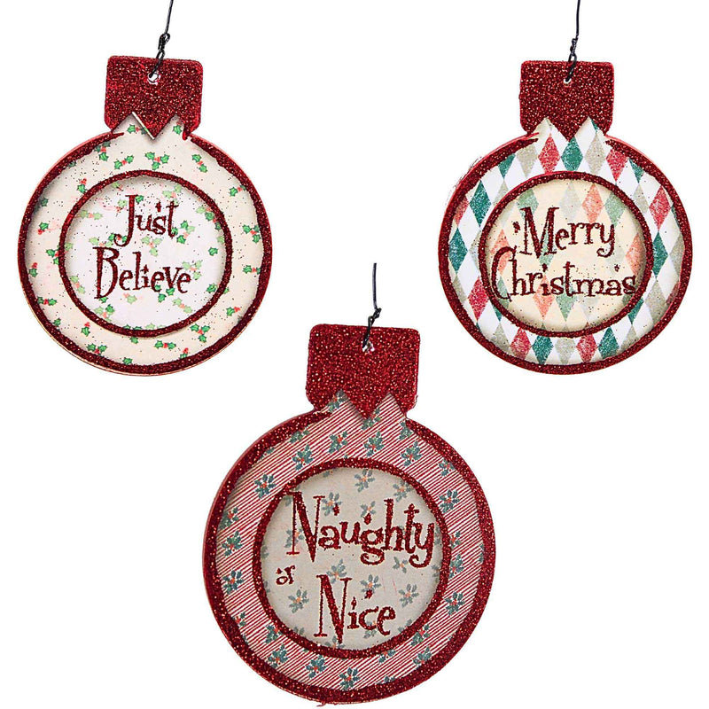 Primitives By Kathy Santa Ornament Set - - SBKGifts.com