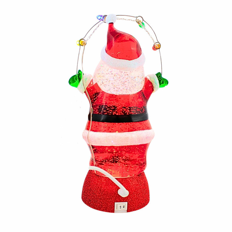Roman Swirling Santa With Lights - - SBKGifts.com