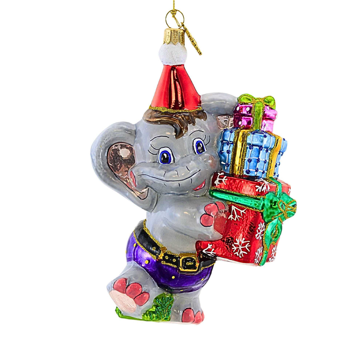 (62661) Little Elephant With Christmas Gift