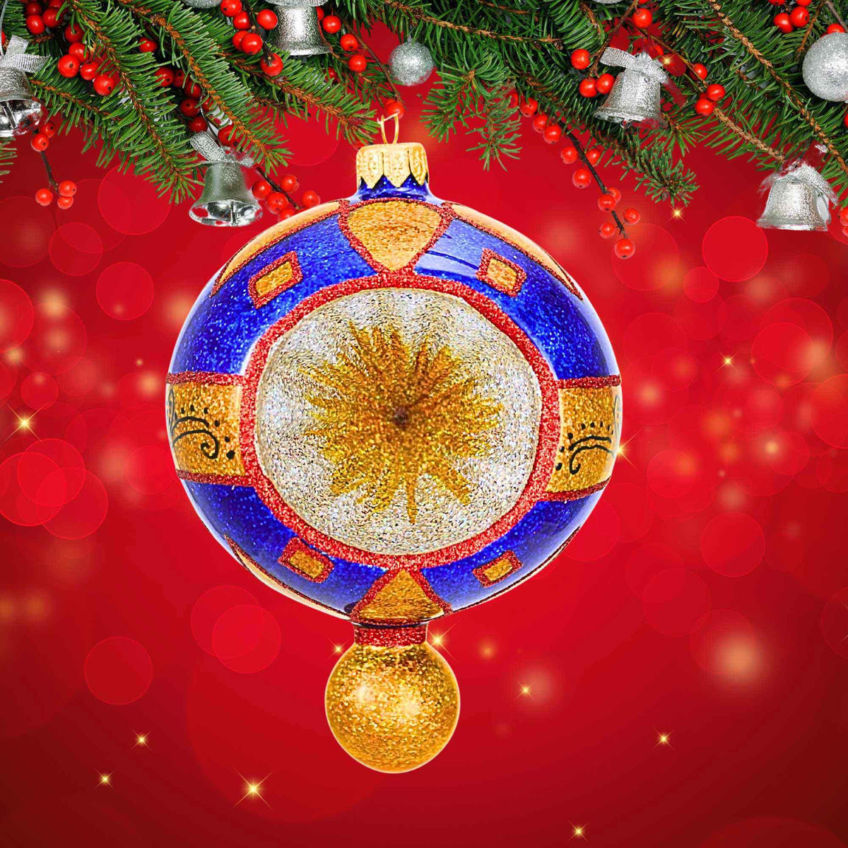 Metzler Bros. Blue Glittered Reflector - - SBKGifts.com