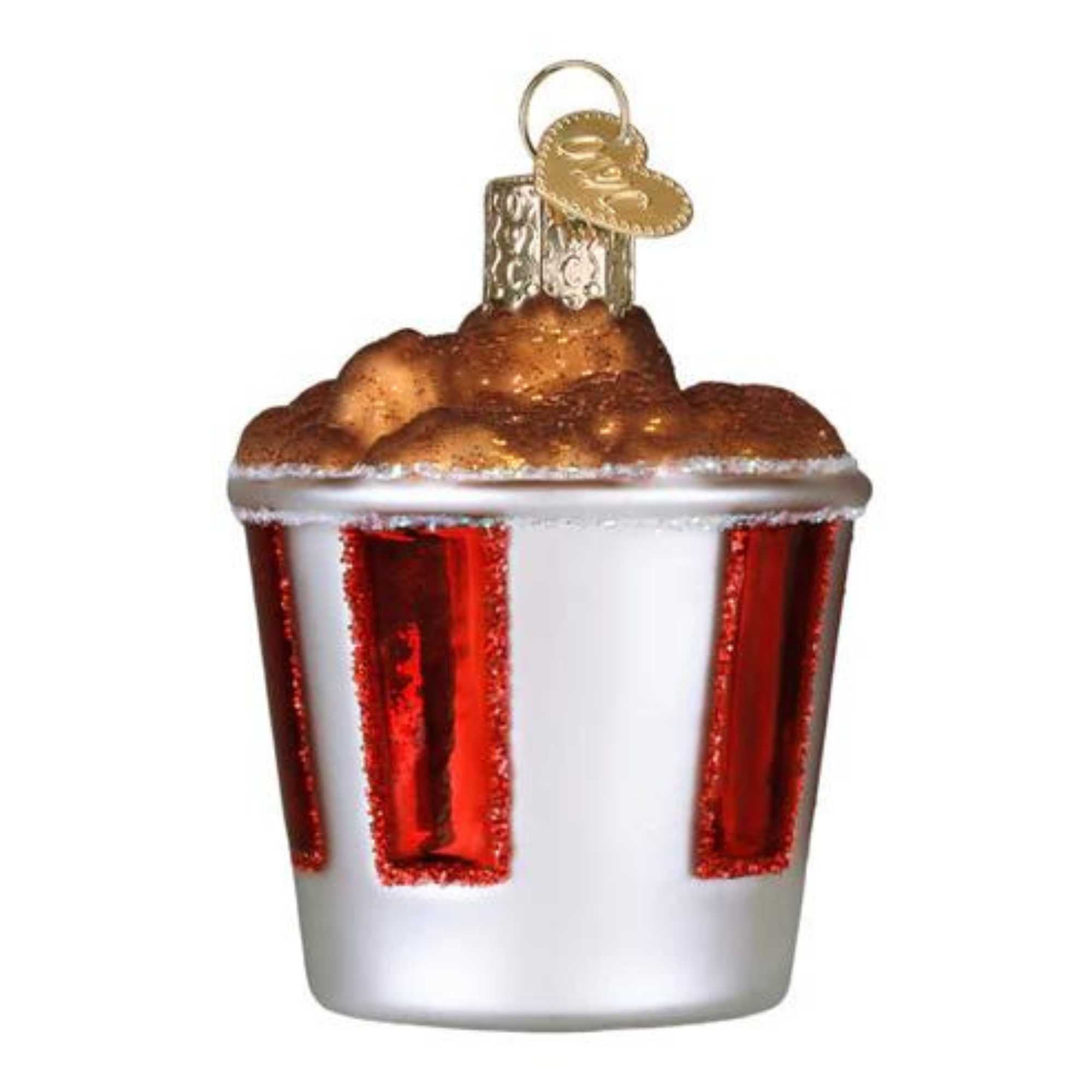Old World Christmas 2.50In Kfc Bucket Of Chicken, Glass, It's