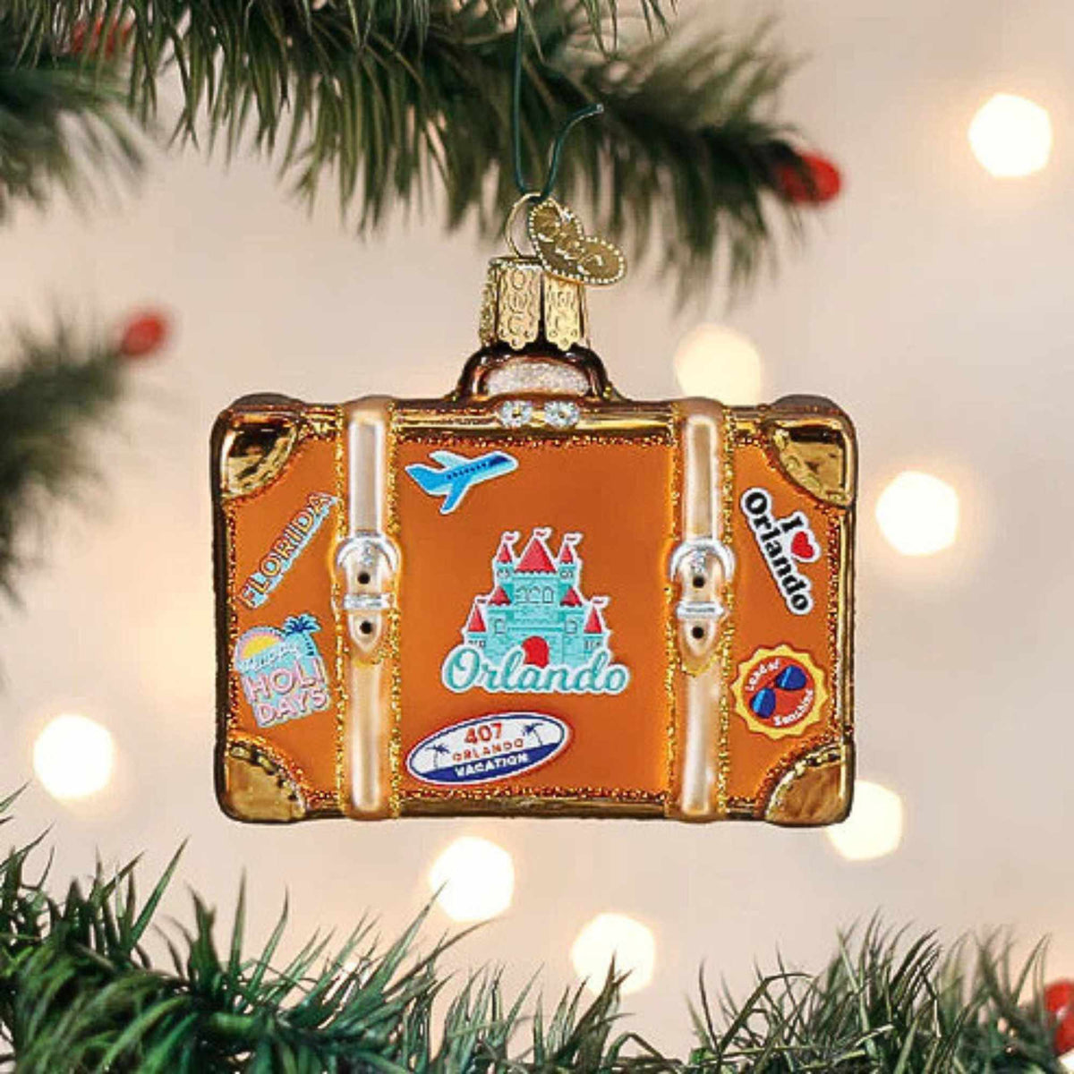 Old World Christmas Orlando Suitcase - - SBKGifts.com