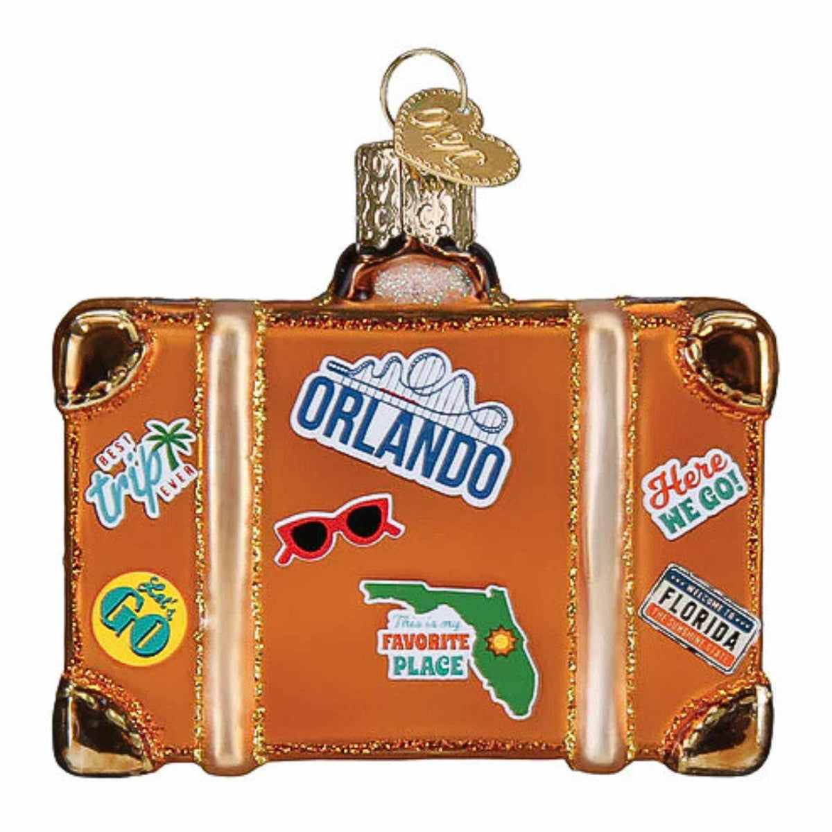Old World Christmas Orlando Suitcase - - SBKGifts.com
