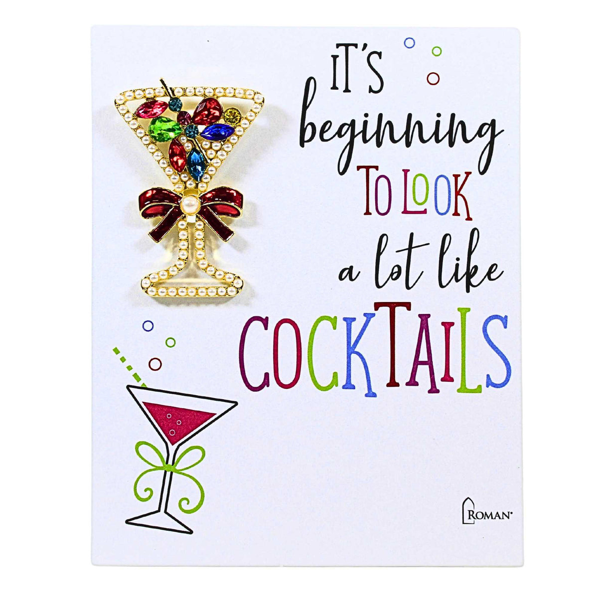 (62818) Christmas Cocktail Pin