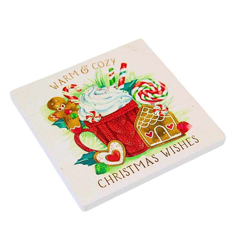 Coasterstone Christmas Wishes Square Coaster - - SBKGifts.com