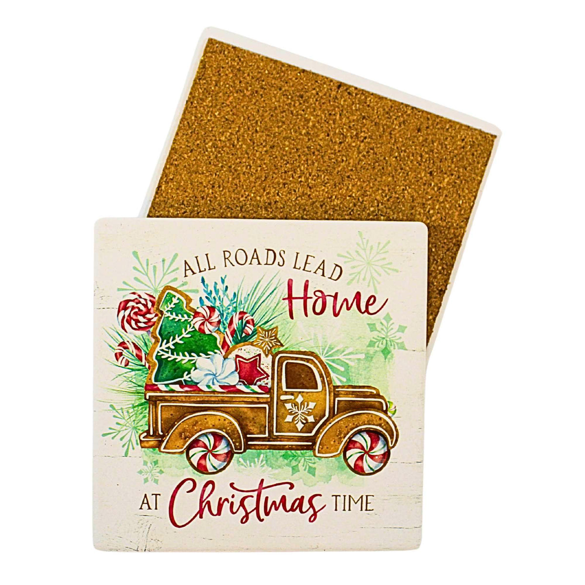 (62862) All Roads Lead Home Square Coaster