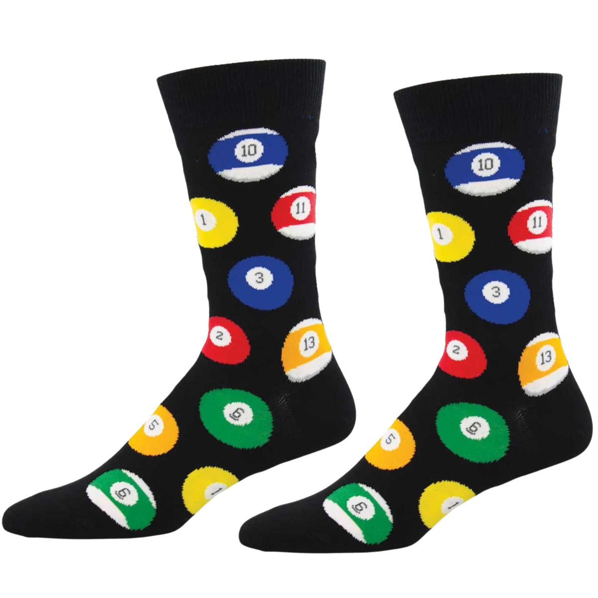 (62891) Billiard Balls Black Men's Socks