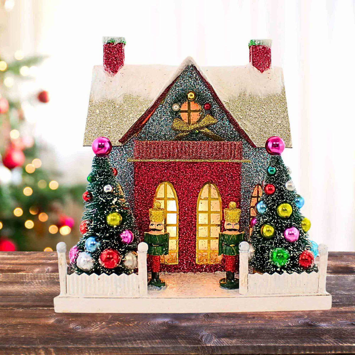 Cody Foster Merry & Bright Glitter Chalet - - SBKGifts.com