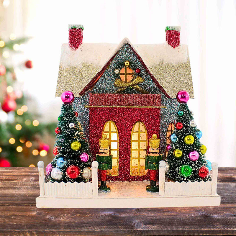 Cody Foster Merry & Bright Glitter Chalet - - SBKGifts.com