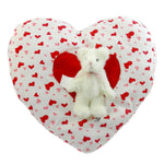 Boyds Bears Plush Valentine Pillow W/Bear Fabric Valentines Day Home Decor 82082 (6293)