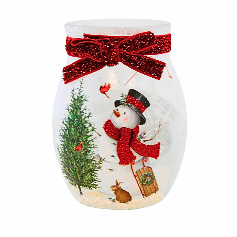 Stony Creek Delightful Snowman Pre-Lit Small Jar - - SBKGifts.com