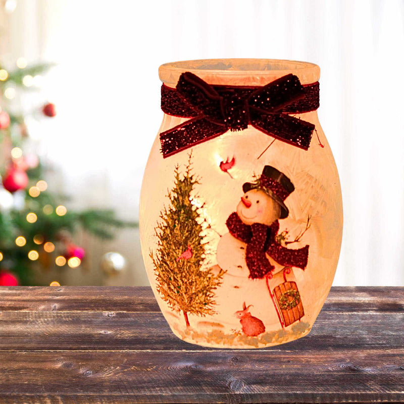 Stony Creek Delightful Snowman Pre-Lit Small Jar - - SBKGifts.com