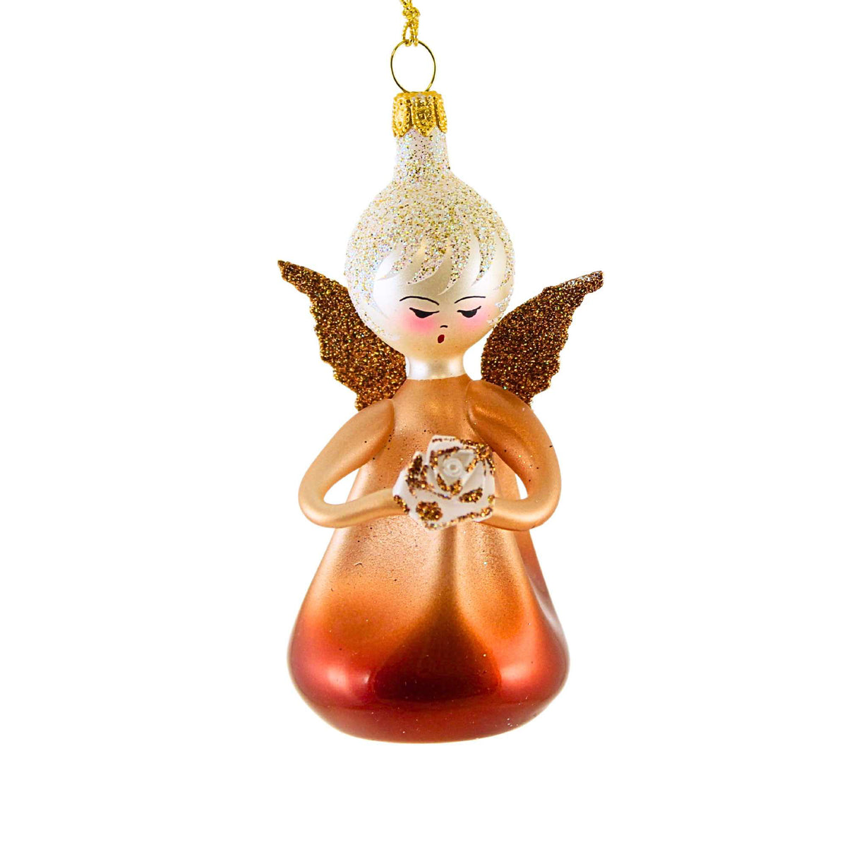 (63058) Bronze Ombre Angel With Flower