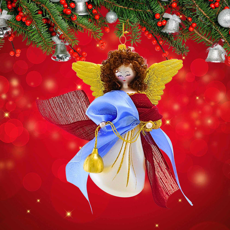 De Carlini Italian Ornaments Nativity Angel With Myrrh - - SBKGifts.com