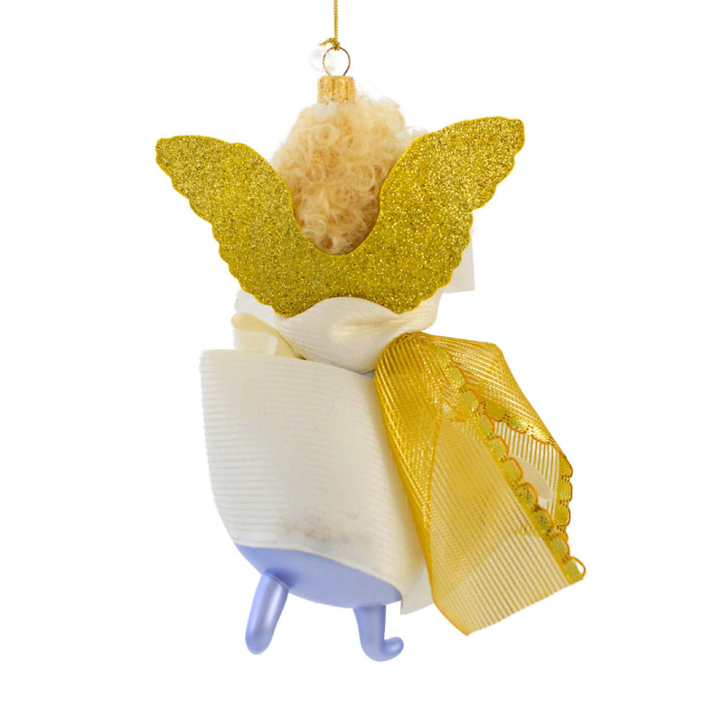 De Carlini Italian Ornaments Celeste With Peace Banner - - SBKGifts.com