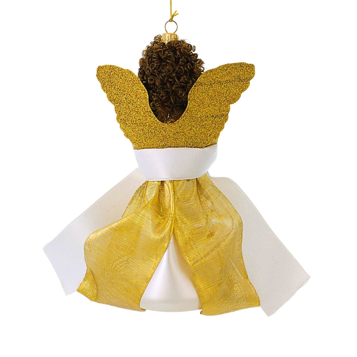 De Carlini Italian Ornaments Muriel In Gold With Book - - SBKGifts.com