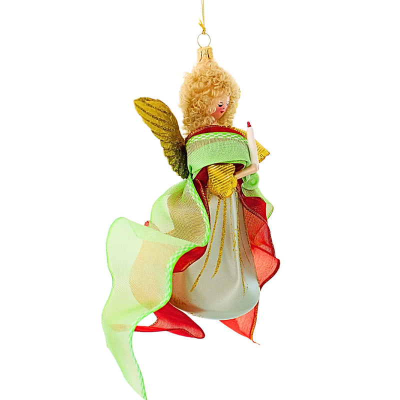 De Carlini Italian Ornaments Christmas Day Candlelight Angel - - SBKGifts.com