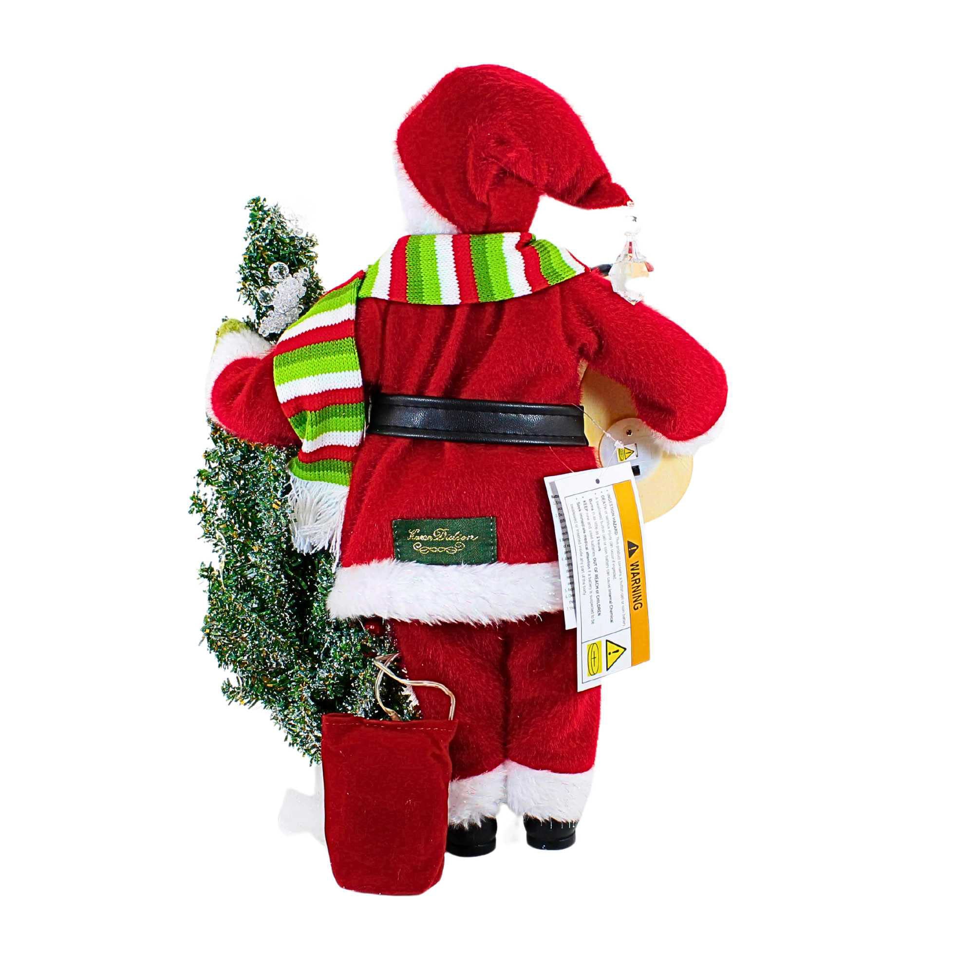 Karen Didion 17.00In Lighted Snowy Days Santa, Polyresin, Snowman