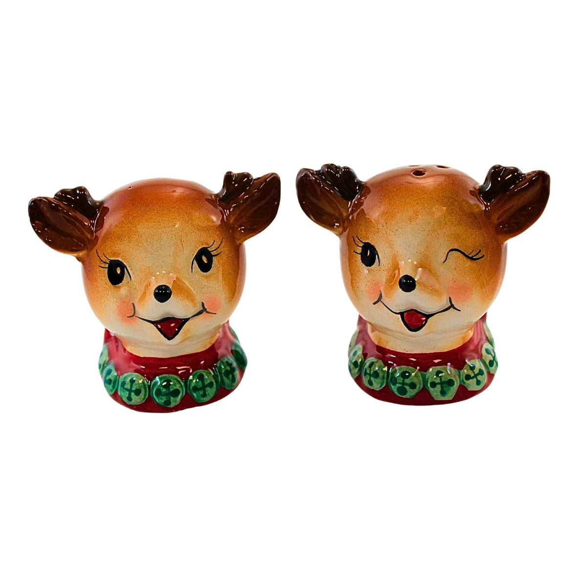 (63232) Vintage Reindeer Salt & Pepper Set