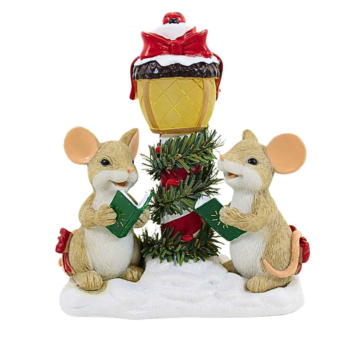 (63240) Lighted Mice Choir Figurine