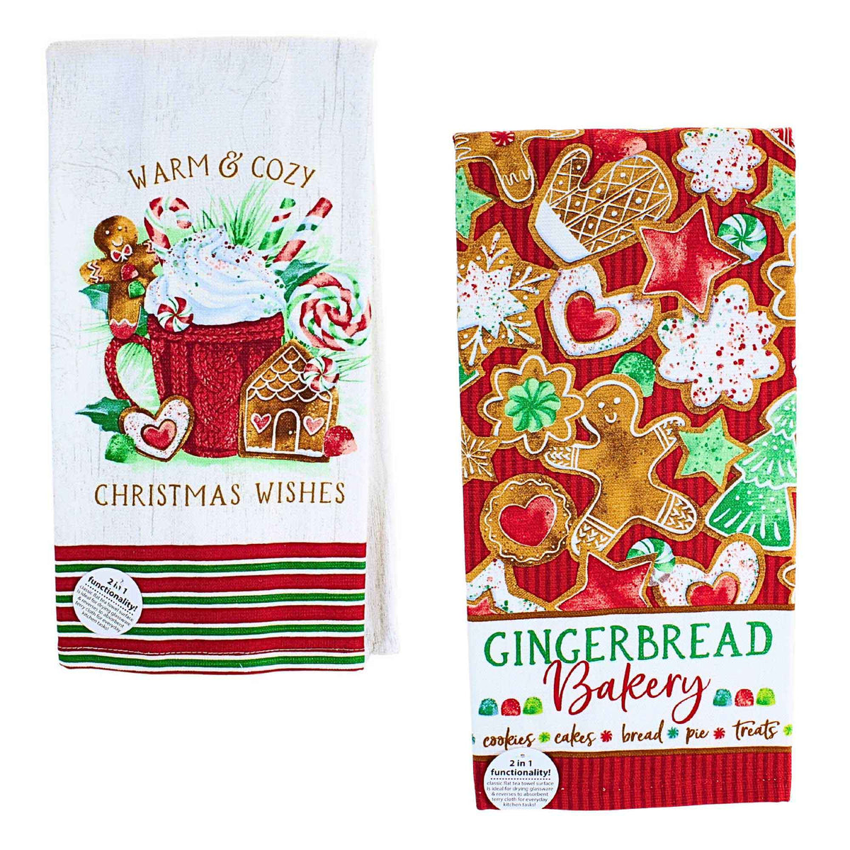 (63284) Gingerbread Bakery Kitchen Towel Set