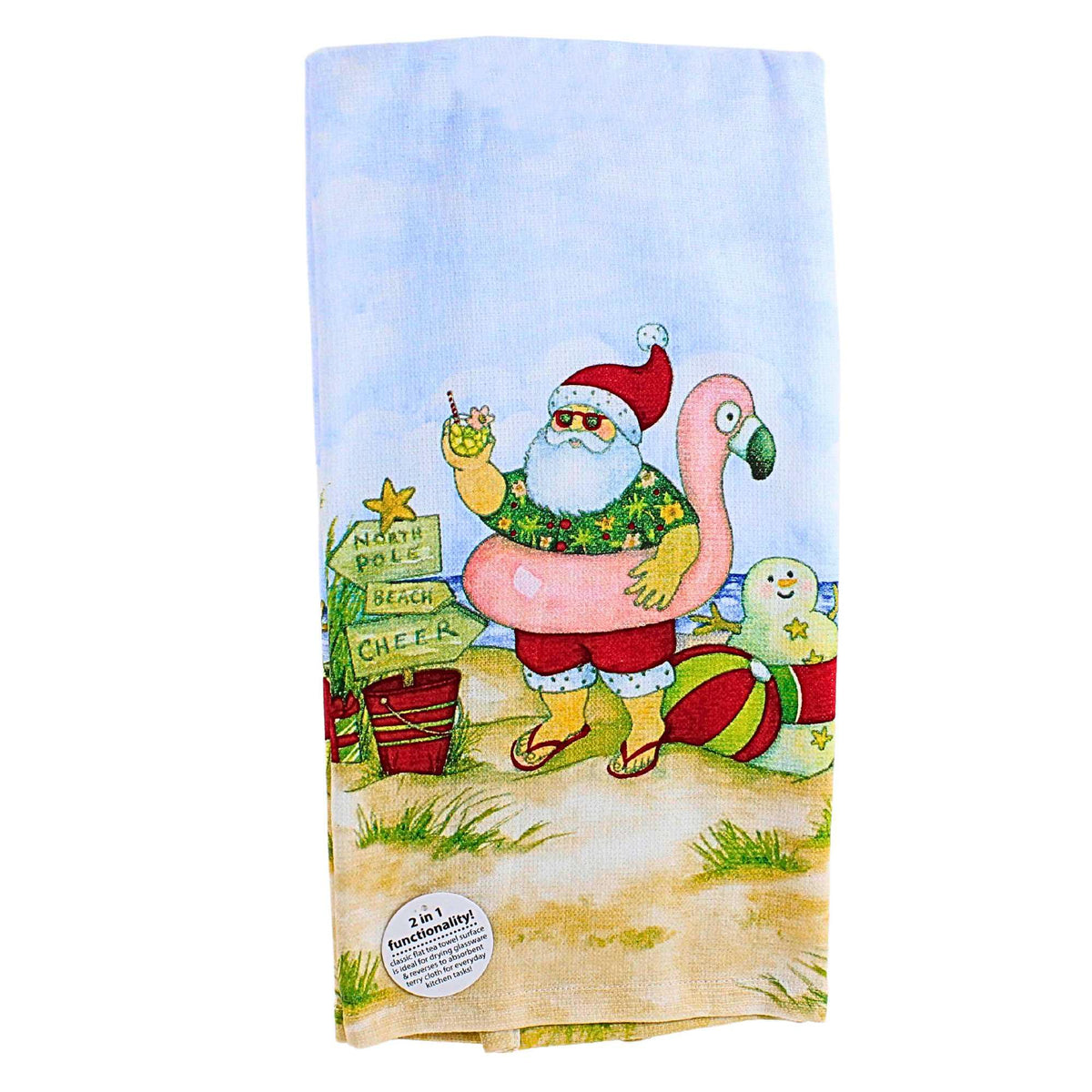 Kay Dee Designs Surfer Santa Kitchen Towel Set - - SBKGifts.com