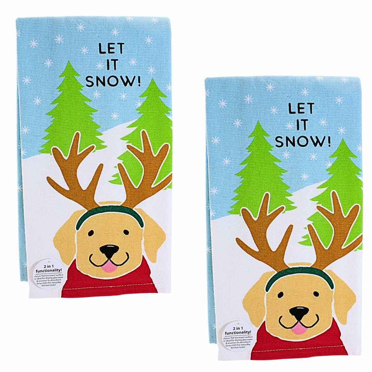 (63290) Let It Snow Kitchen Towel Set