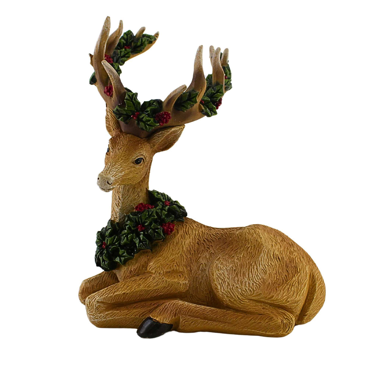 (63314) Deer With Holly Garland