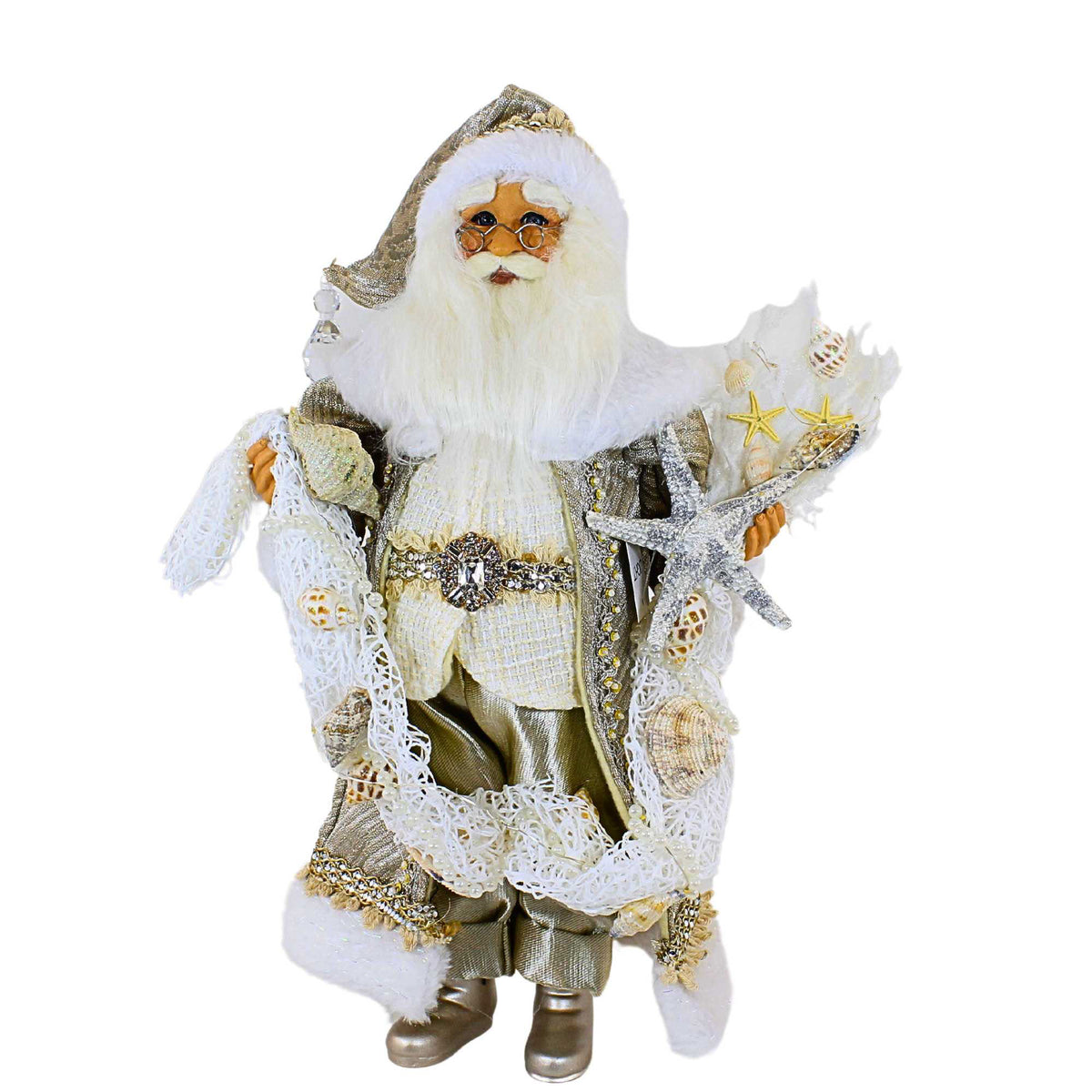 (63318) Sandstone Coastal Santa Lighted