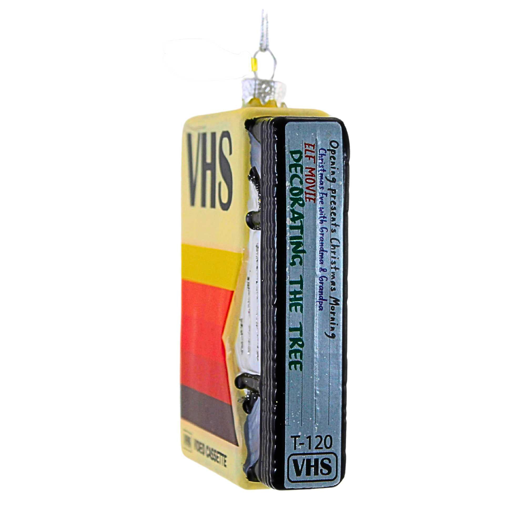 Cody Foster 3.75In Vhs Tape Ornament, Glass, Movies Cassette