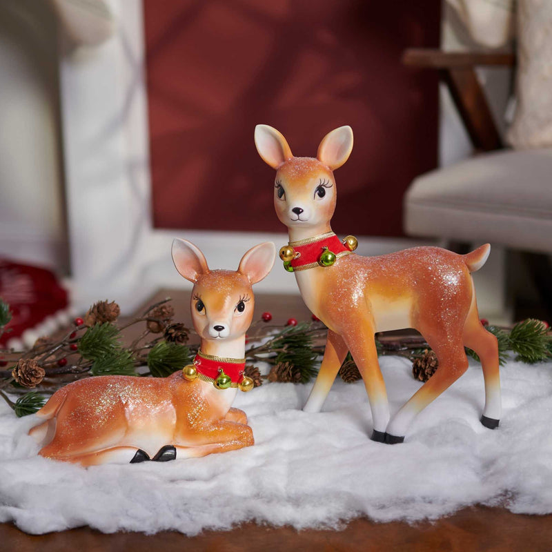 Primitives By Kathy Christmas Deer Figurine Set - - SBKGifts.com