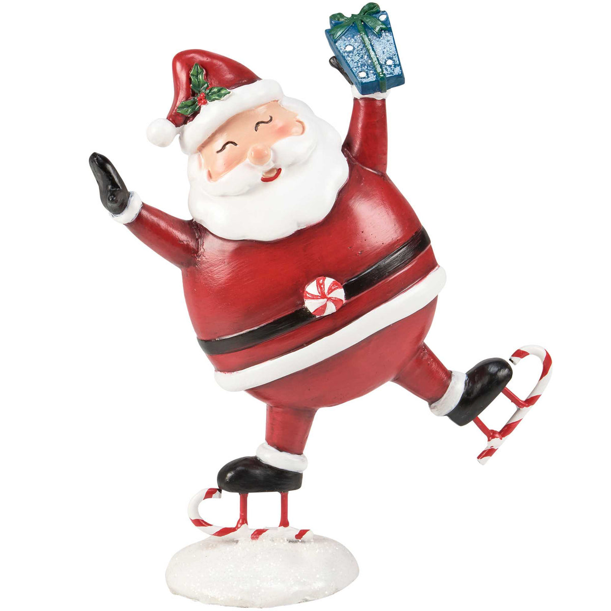 (63358) Skating Santa Figurine