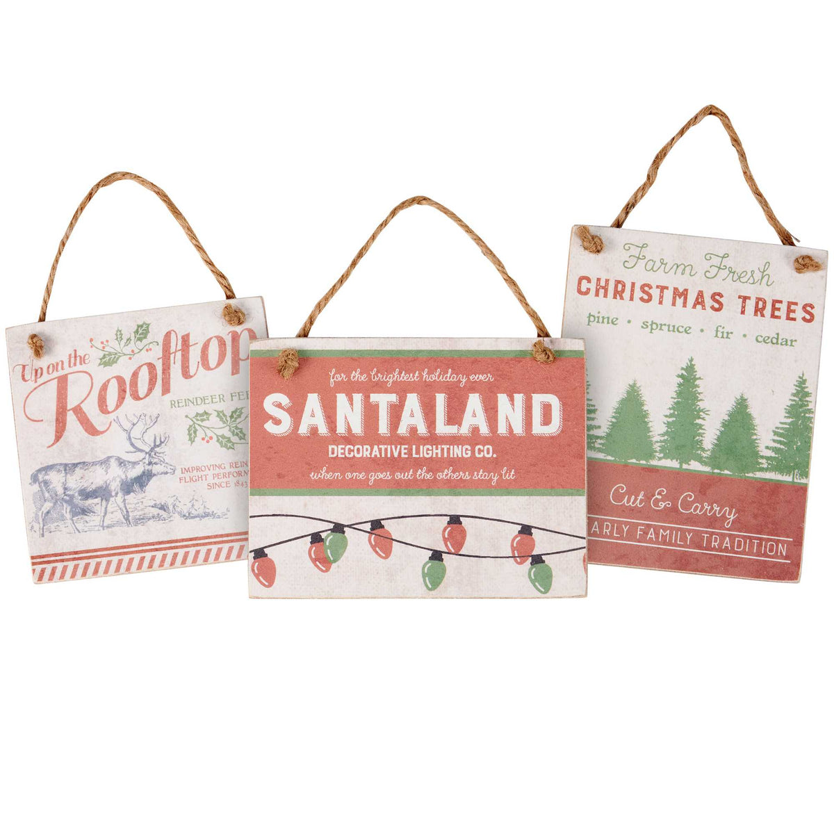 (63371) Santa Land Ornament Set