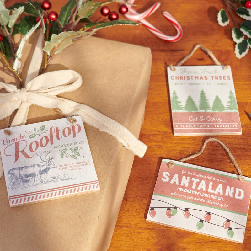 Primitives By Kathy Santa Land Ornament Set - - SBKGifts.com