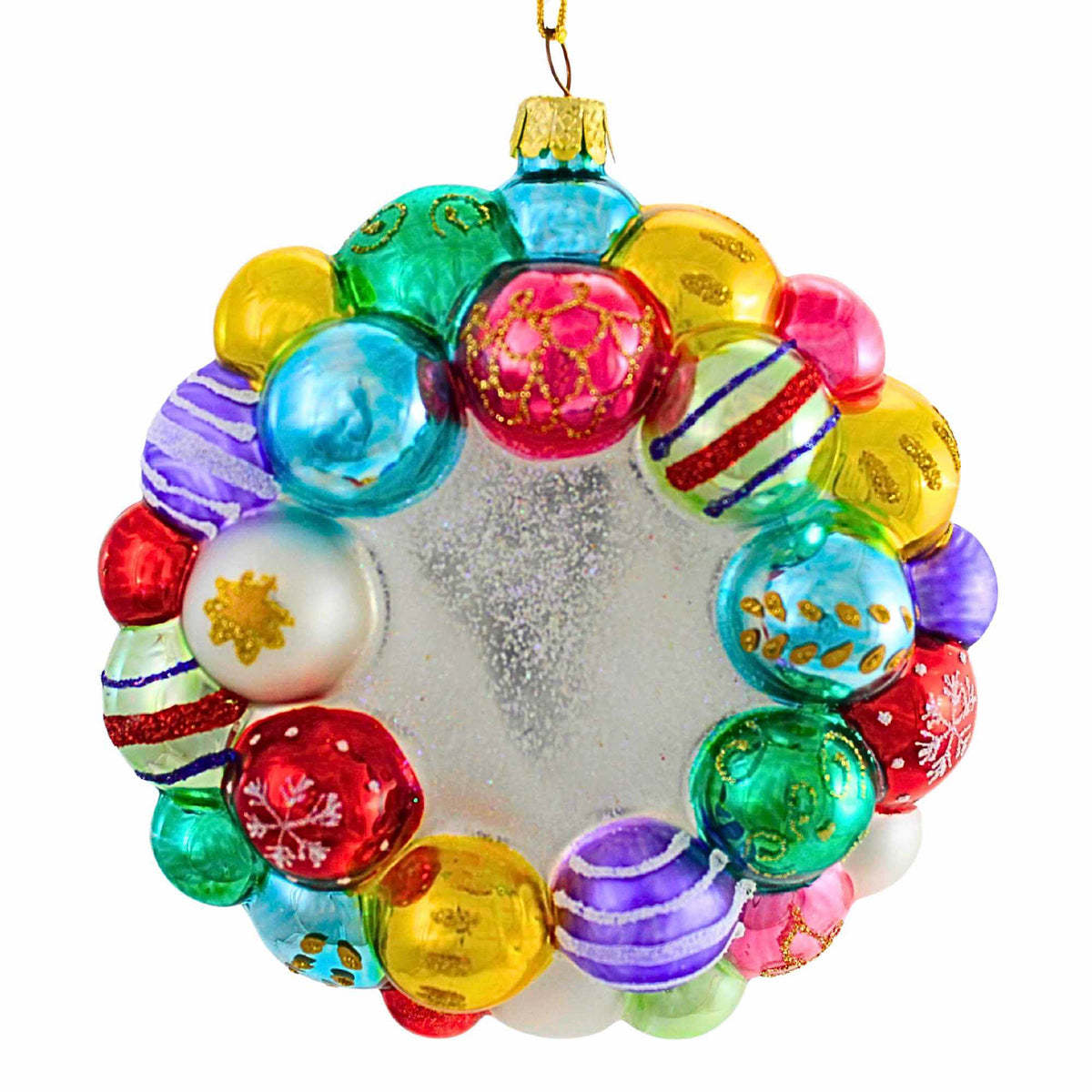 Fub63428 Ornament Wreath Multi Colored FUBGL849M Fixer Upper Bin