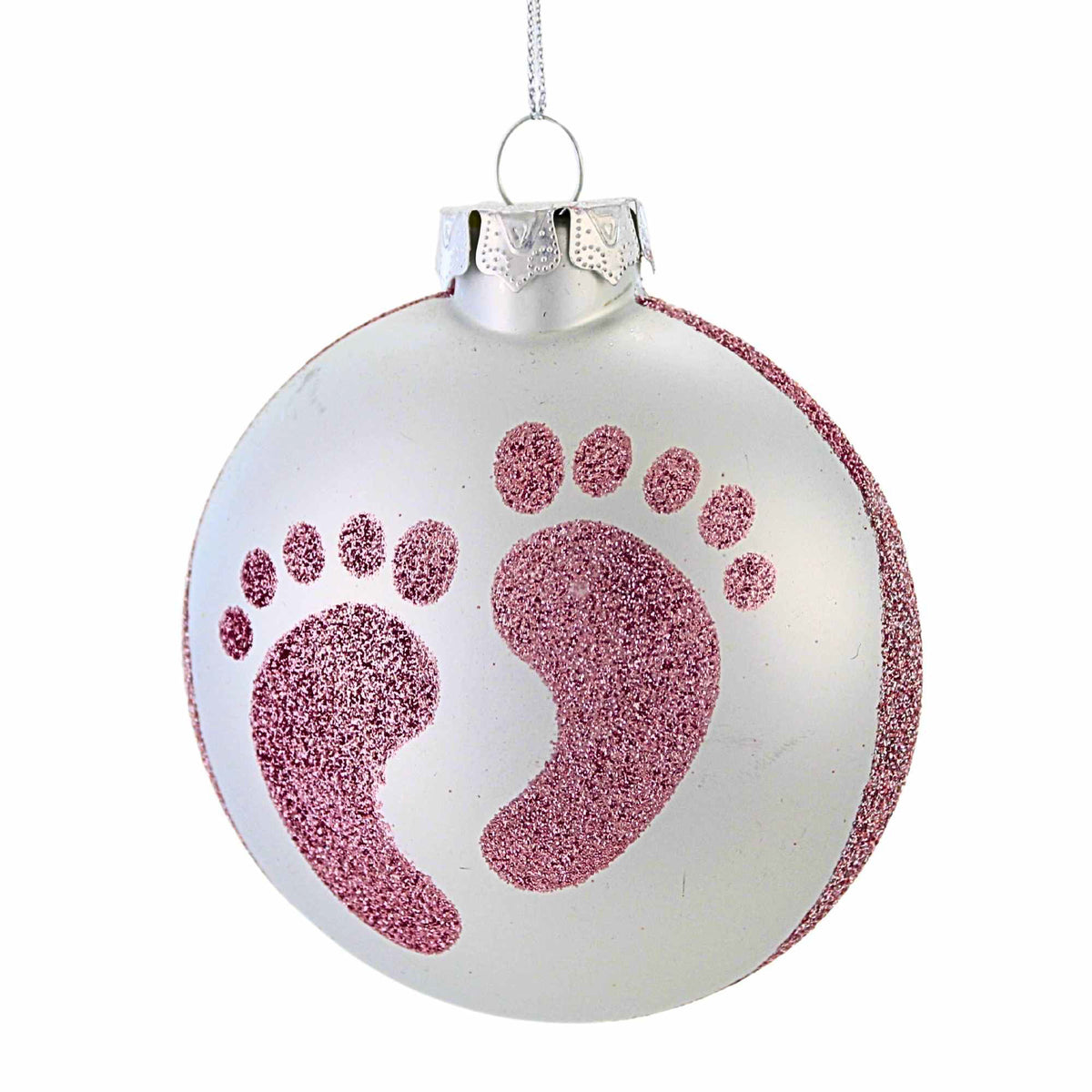 (63434) Baby Girl's Glittered Feet Ornament