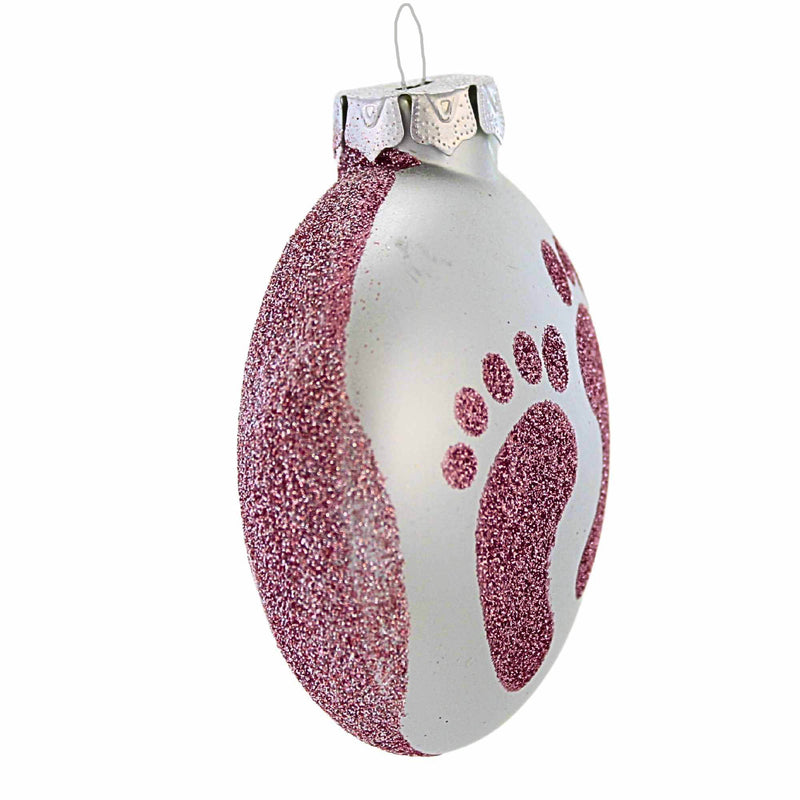 Craftoutlet.Com Baby Girl's Glittered Feet Ornament - - SBKGifts.com