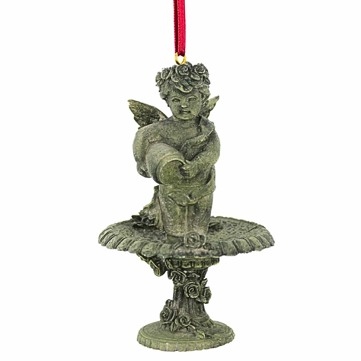 (63437) Cherub In Fountain Ornament