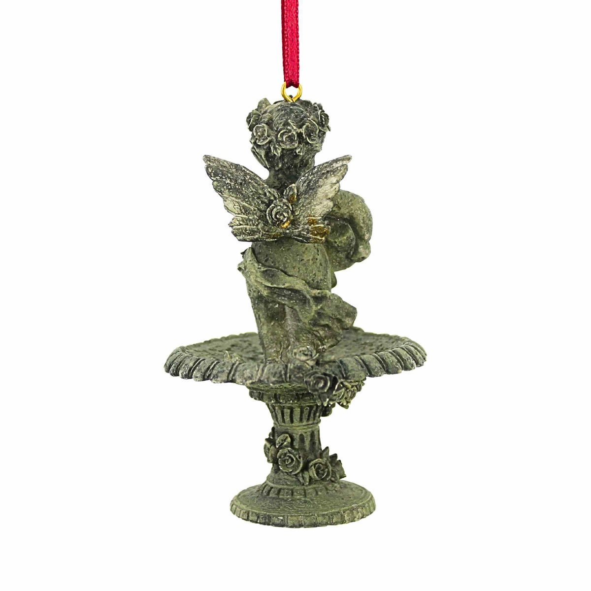 Craftoutlet.Com Cherub In Fountain Ornament - - SBKGifts.com