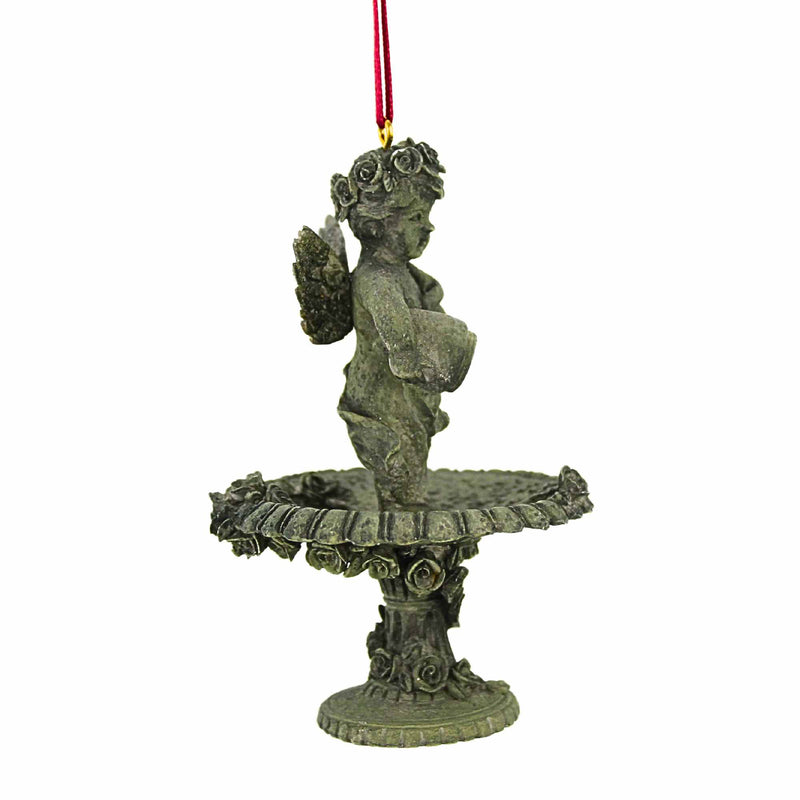 Craftoutlet.Com Cherub In Fountain Ornament - - SBKGifts.com