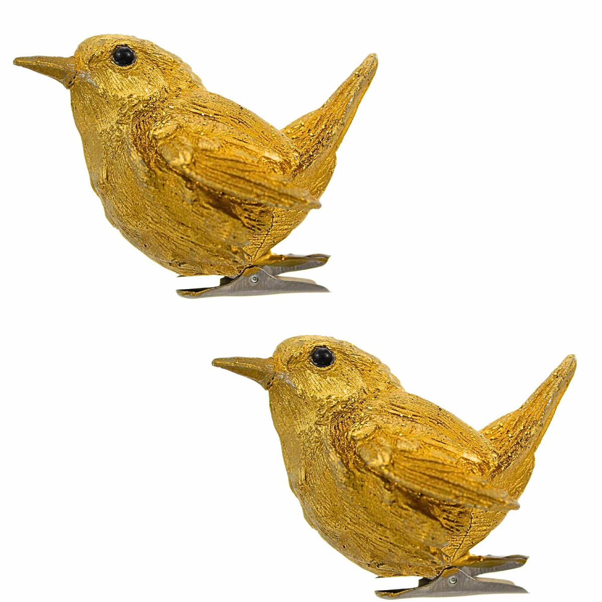 (63438) Gold Clip-On Birds Ornament