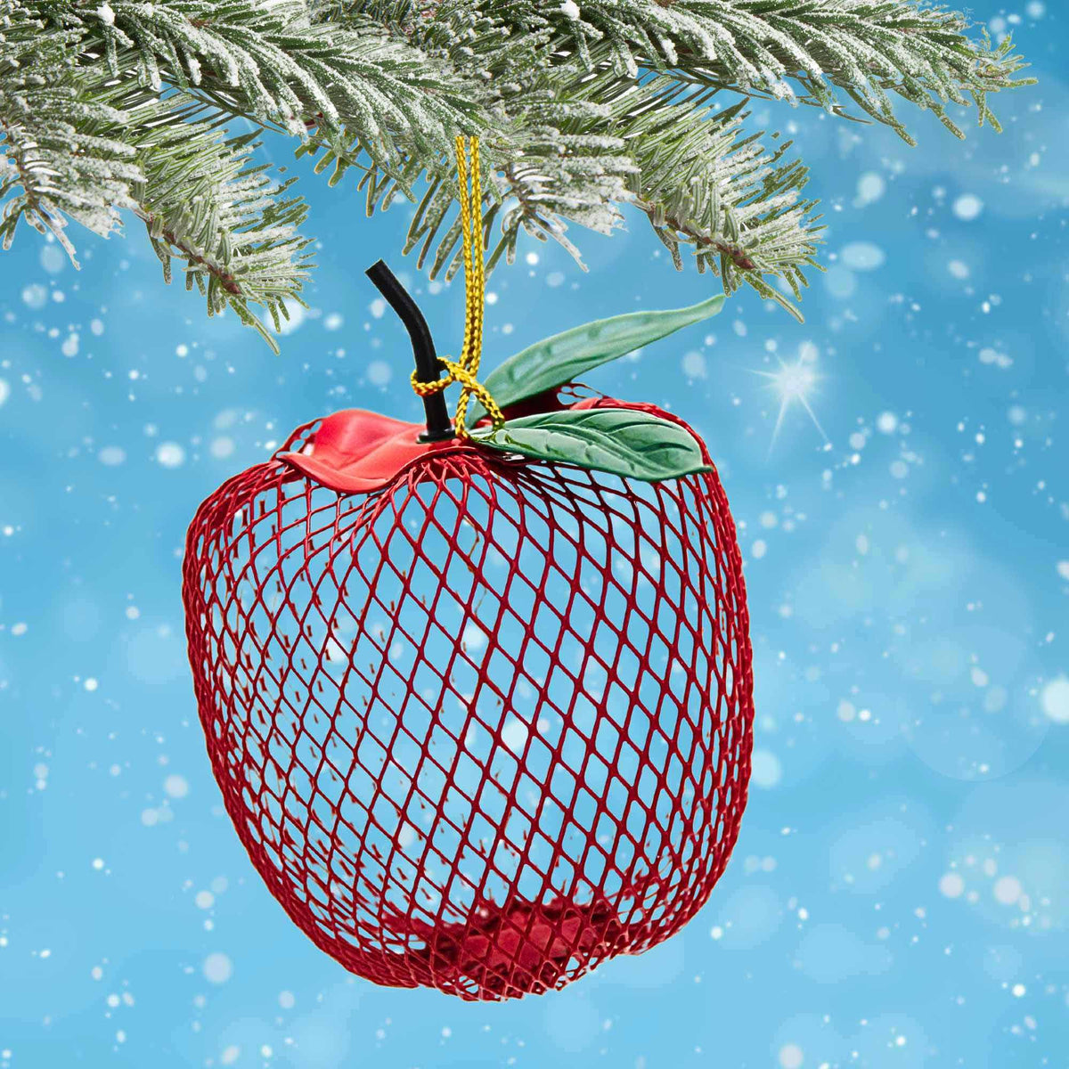 Craftoutlet.Com Mesh Wire Apple Ornament - - SBKGifts.com
