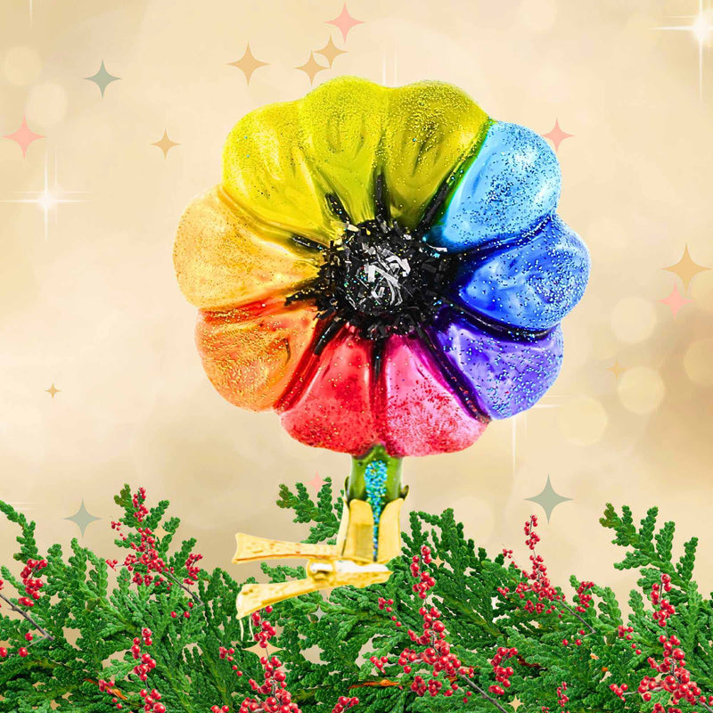 Morawski Rainbow Flower Clip-On - - SBKGifts.com