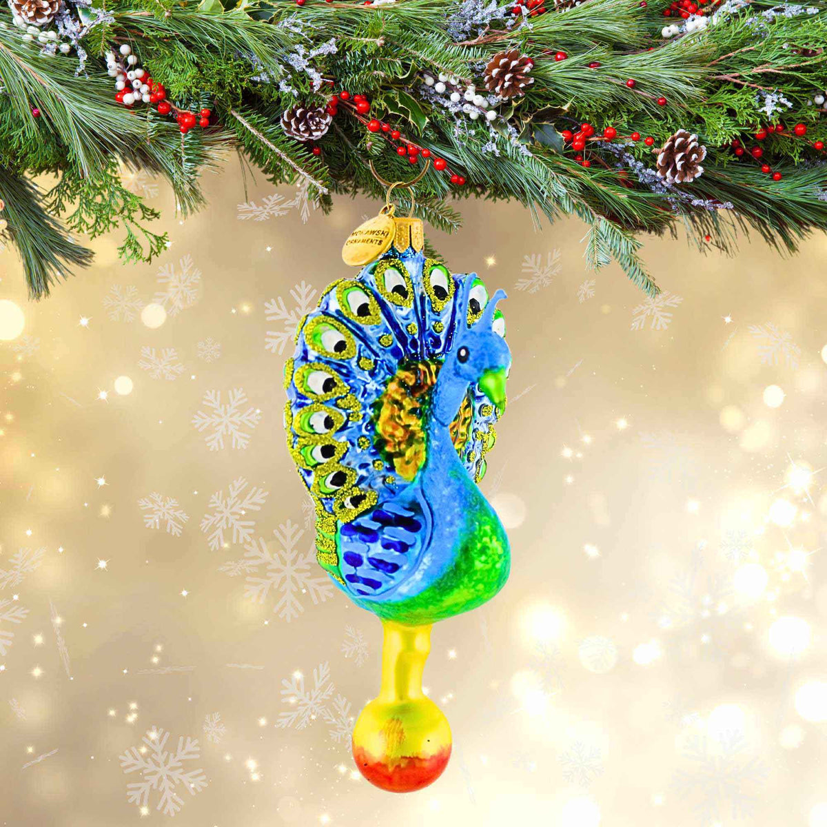 Morawski Peacock On A Ball - - SBKGifts.com
