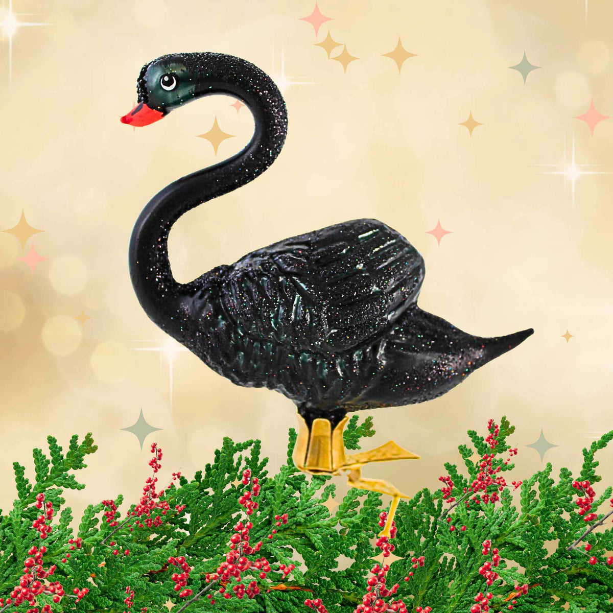 Morawski Black Swan Clip-On - - SBKGifts.com