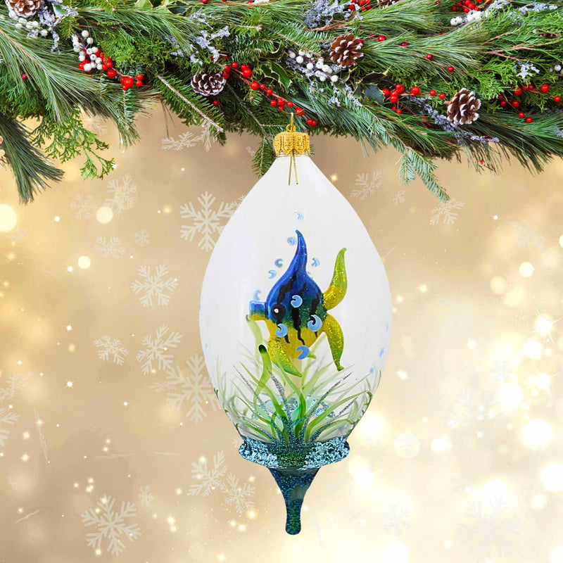 Morawski Blue Angelfish In Dome - - SBKGifts.com