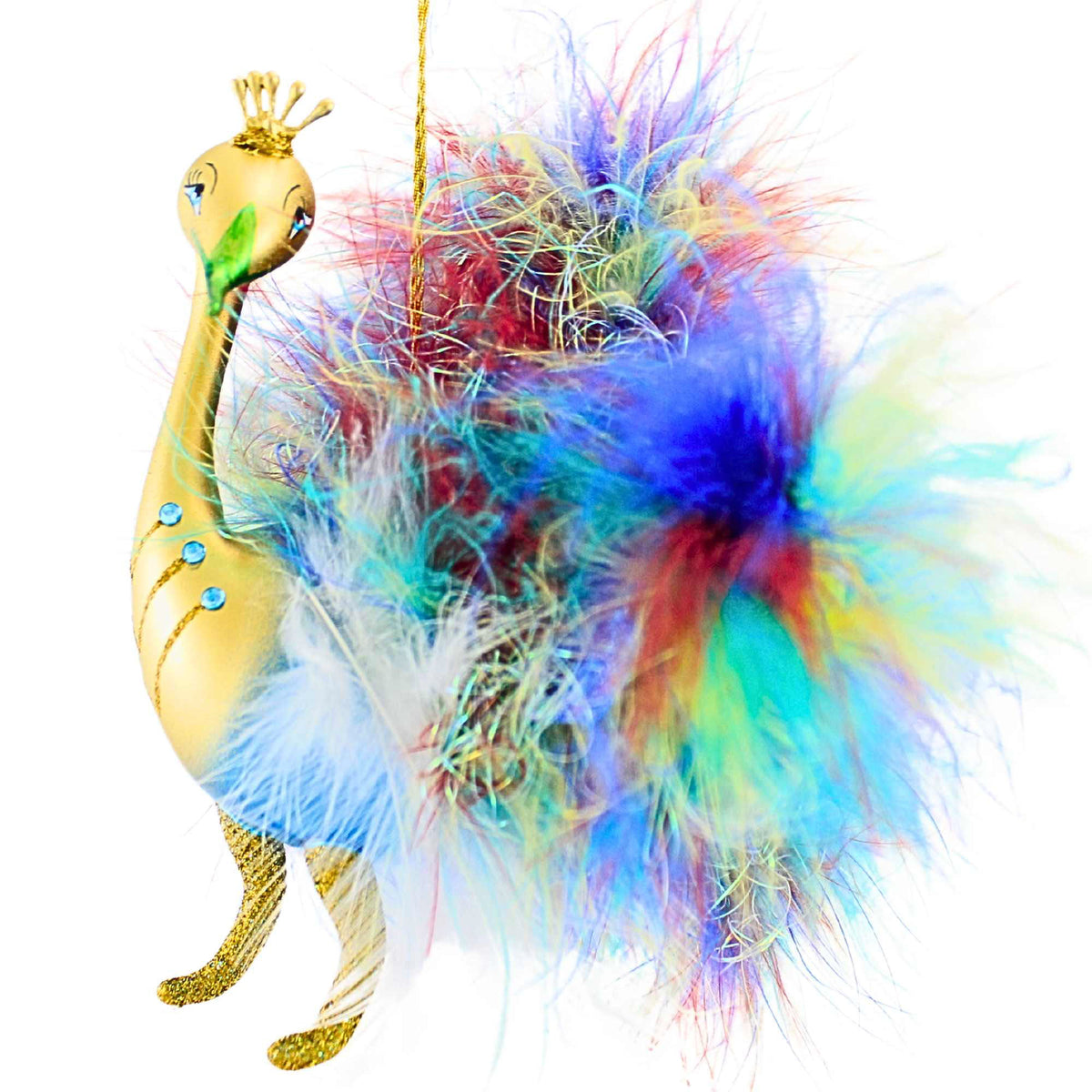 De Carlini Italian Ornaments Peacock Royale - - SBKGifts.com